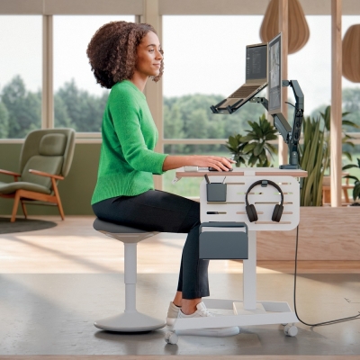 Set 4 roti pivotante Biroul ergonomic, Leitz Ergo Electric